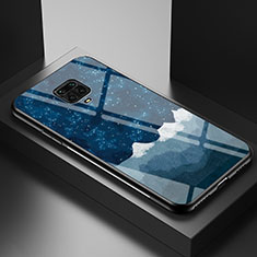 Funda Bumper Silicona Gel Espejo Patron de Moda Carcasa LS1 para Xiaomi Poco M2 Pro Azul