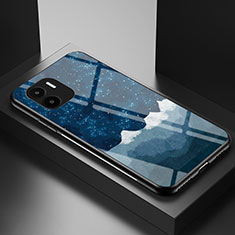 Funda Bumper Silicona Gel Espejo Patron de Moda Carcasa LS1 para Xiaomi Redmi A2 Azul