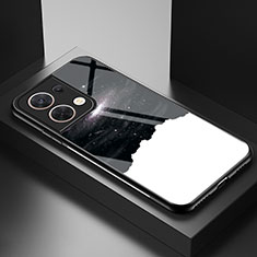 Funda Bumper Silicona Gel Espejo Patron de Moda Carcasa LS1 para Xiaomi Redmi Note 13 Pro 5G Negro