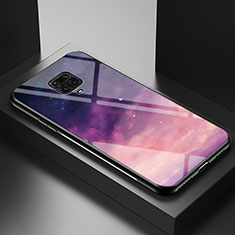 Funda Bumper Silicona Gel Espejo Patron de Moda Carcasa LS1 para Xiaomi Redmi Note 9 Pro Morado