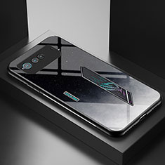 Funda Bumper Silicona Gel Espejo Patron de Moda Carcasa LS2 para Asus ROG Phone 6 Pro Gris
