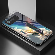 Funda Bumper Silicona Gel Espejo Patron de Moda Carcasa LS2 para Asus ROG Phone 6 Pro Multicolor