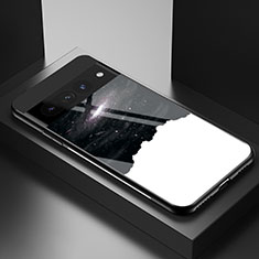 Funda Bumper Silicona Gel Espejo Patron de Moda Carcasa LS2 para Google Pixel 7 Pro 5G Negro