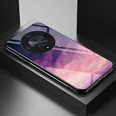 Funda Bumper Silicona Gel Espejo Patron de Moda Carcasa LS2 para Huawei Honor Magic6 Lite 5G Morado