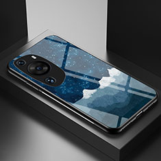 Funda Bumper Silicona Gel Espejo Patron de Moda Carcasa LS2 para Huawei P60 Art Azul