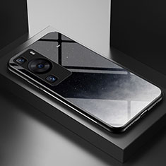 Funda Bumper Silicona Gel Espejo Patron de Moda Carcasa LS2 para Huawei P60 Gris