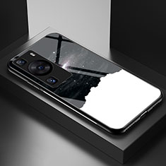 Funda Bumper Silicona Gel Espejo Patron de Moda Carcasa LS2 para Huawei P60 Negro