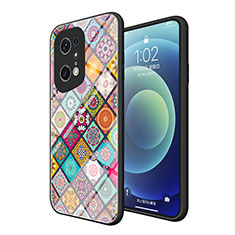 Funda Bumper Silicona Gel Espejo Patron de Moda Carcasa LS2 para Oppo Find X5 Pro 5G Vistoso