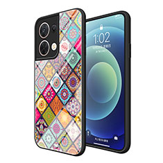 Funda Bumper Silicona Gel Espejo Patron de Moda Carcasa LS2 para Oppo Reno9 5G Vistoso