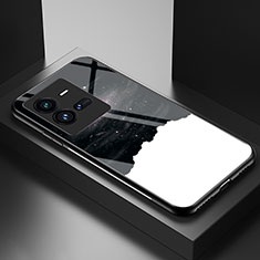 Funda Bumper Silicona Gel Espejo Patron de Moda Carcasa LS2 para Vivo iQOO 10 Pro 5G Negro