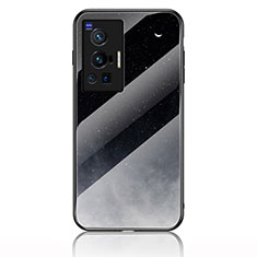 Funda Bumper Silicona Gel Espejo Patron de Moda Carcasa LS2 para Vivo X70 Pro 5G Gris
