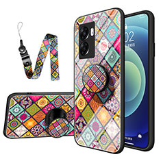 Funda Bumper Silicona Gel Espejo Patron de Moda Carcasa LS3 para Oppo A56S 5G Multicolor