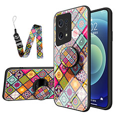 Funda Bumper Silicona Gel Espejo Patron de Moda Carcasa LS3 para Oppo Find X5 5G Multicolor