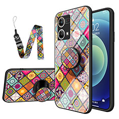 Funda Bumper Silicona Gel Espejo Patron de Moda Carcasa LS3 para Oppo Reno8 4G Vistoso