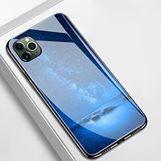 Funda Bumper Silicona Gel Espejo Patron de Moda Carcasa M01 para Apple iPhone 11 Pro Azul