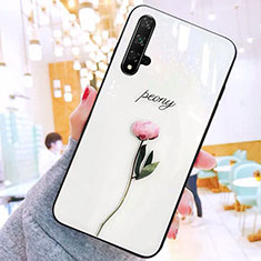 Funda Bumper Silicona Gel Espejo Patron de Moda Carcasa M01 para Huawei Nova 5T Rosa