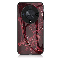 Funda Bumper Silicona Gel Espejo Patron de Moda Carcasa para Huawei Honor Magic6 Lite 5G Rojo