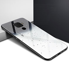 Funda Bumper Silicona Gel Espejo Patron de Moda Carcasa para Huawei Mate 30 Lite Gris