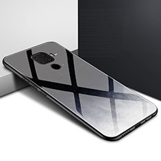 Funda Bumper Silicona Gel Espejo Patron de Moda Carcasa para Huawei Mate 30 Lite Negro