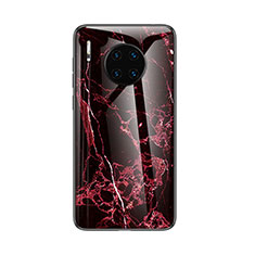 Funda Bumper Silicona Gel Espejo Patron de Moda Carcasa para Huawei Mate 30 Pro 5G Rojo