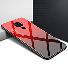 Funda Bumper Silicona Gel Espejo Patron de Moda Carcasa para Huawei Nova 5i Pro Rojo