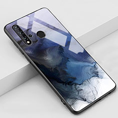 Funda Bumper Silicona Gel Espejo Patron de Moda Carcasa para Huawei P20 Lite (2019) Azul