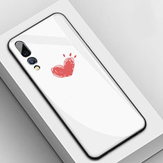 Funda Bumper Silicona Gel Espejo Patron de Moda Carcasa para Huawei P20 Pro Rojo