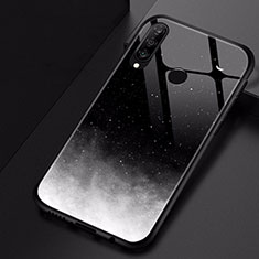 Funda Bumper Silicona Gel Espejo Patron de Moda Carcasa para Huawei P30 Lite New Edition Negro