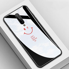 Funda Bumper Silicona Gel Espejo Patron de Moda Carcasa para OnePlus 7 Pro Negro