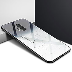 Funda Bumper Silicona Gel Espejo Patron de Moda Carcasa para OnePlus 8 Pro Gris