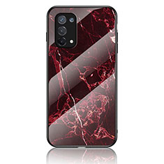 Funda Bumper Silicona Gel Espejo Patron de Moda Carcasa para OnePlus Nord N200 5G Rojo