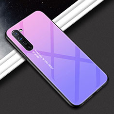 Funda Bumper Silicona Gel Espejo Patron de Moda Carcasa para Oppo Find X2 Lite Morado