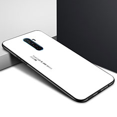 Funda Bumper Silicona Gel Espejo Patron de Moda Carcasa para Realme X2 Pro Blanco