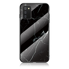 Funda Bumper Silicona Gel Espejo Patron de Moda Carcasa para Samsung Galaxy A03s Negro