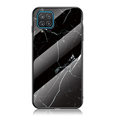 Funda Bumper Silicona Gel Espejo Patron de Moda Carcasa para Samsung Galaxy A12 5G Negro