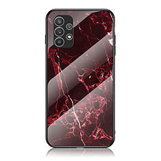 Funda Bumper Silicona Gel Espejo Patron de Moda Carcasa para Samsung Galaxy A23 5G Rojo