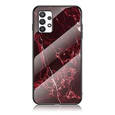 Funda Bumper Silicona Gel Espejo Patron de Moda Carcasa para Samsung Galaxy A53 5G Rojo