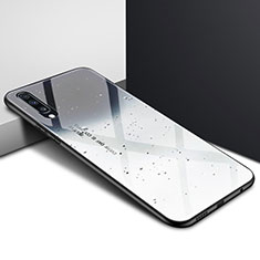 Funda Bumper Silicona Gel Espejo Patron de Moda Carcasa para Samsung Galaxy A90 5G Gris