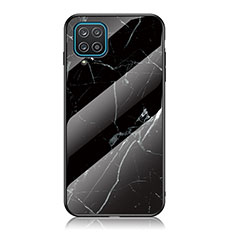 Funda Bumper Silicona Gel Espejo Patron de Moda Carcasa para Samsung Galaxy F12 Negro