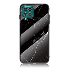 Funda Bumper Silicona Gel Espejo Patron de Moda Carcasa para Samsung Galaxy F62 5G Negro