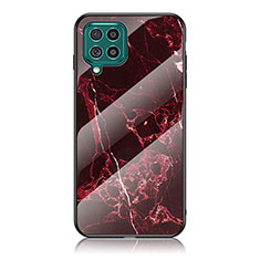 Funda Bumper Silicona Gel Espejo Patron de Moda Carcasa para Samsung Galaxy F62 5G Rojo