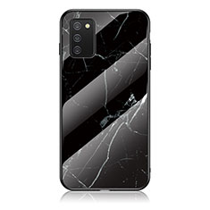 Funda Bumper Silicona Gel Espejo Patron de Moda Carcasa para Samsung Galaxy M02s Negro