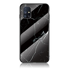 Funda Bumper Silicona Gel Espejo Patron de Moda Carcasa para Samsung Galaxy M31s Negro