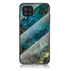 Funda Bumper Silicona Gel Espejo Patron de Moda Carcasa para Samsung Galaxy M32 4G Azul