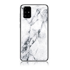 Funda Bumper Silicona Gel Espejo Patron de Moda Carcasa para Samsung Galaxy M40S Blanco