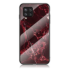 Funda Bumper Silicona Gel Espejo Patron de Moda Carcasa para Samsung Galaxy M42 5G Rojo