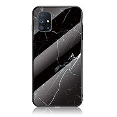 Funda Bumper Silicona Gel Espejo Patron de Moda Carcasa para Samsung Galaxy M51 Negro