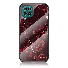 Funda Bumper Silicona Gel Espejo Patron de Moda Carcasa para Samsung Galaxy M62 4G Rojo