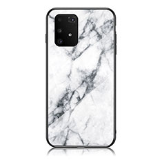 Funda Bumper Silicona Gel Espejo Patron de Moda Carcasa para Samsung Galaxy M80S Blanco