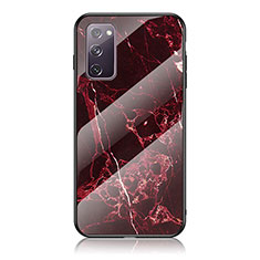 Funda Bumper Silicona Gel Espejo Patron de Moda Carcasa para Samsung Galaxy S20 FE (2022) 5G Rojo
